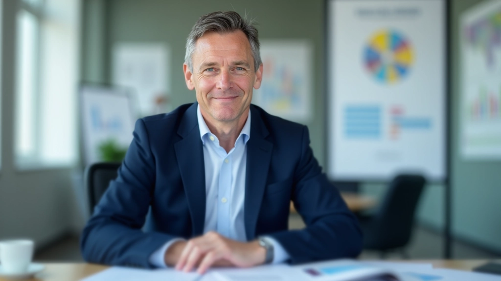 Finanzberater analysiert Altersvorsorgeoptionen mit Dokumenten und Diagrammen