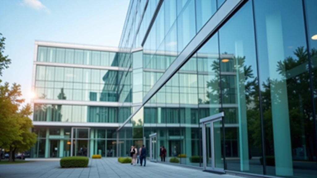 Modernes Bürogebäude mit professioneller Atmosphäre für betriebliche Altersvorsorge