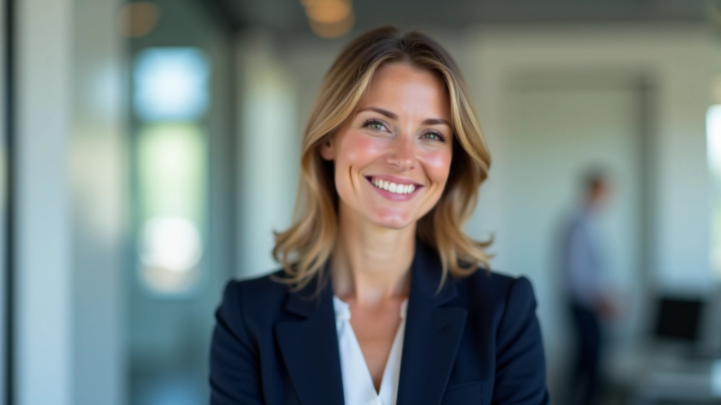 Arbeitnehmerin begeistert bei neuem Job nach erfolgreichem Wechsel